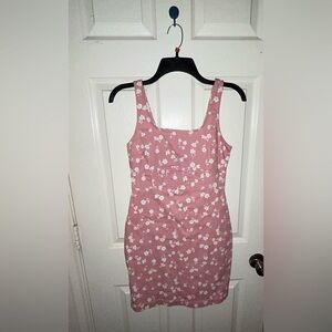 Pink floral dress
